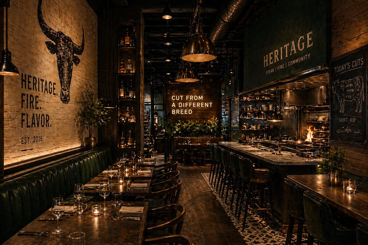 Restaurant with strong brand identity and clear concept