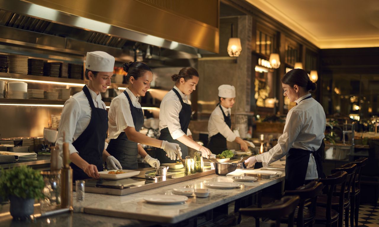 Restaurant floor plan and staffing systems